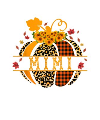 Mimi Pumpkin Leopard Print Sunflower Grandma Buffalo Plaid T Shirt