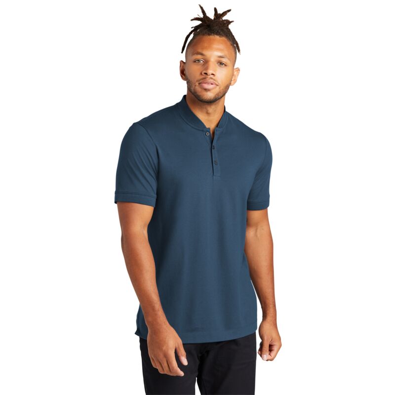 Stretch Pique Henley Thumbnail