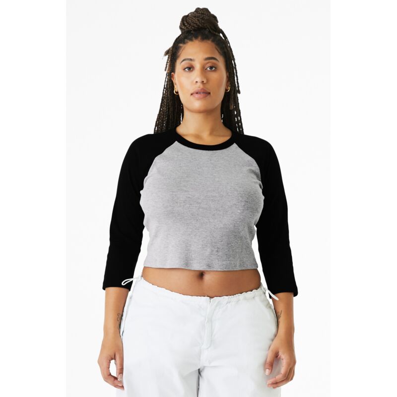 Women's Micro Rib 3/4 Raglan Baby Tee Thumbnail