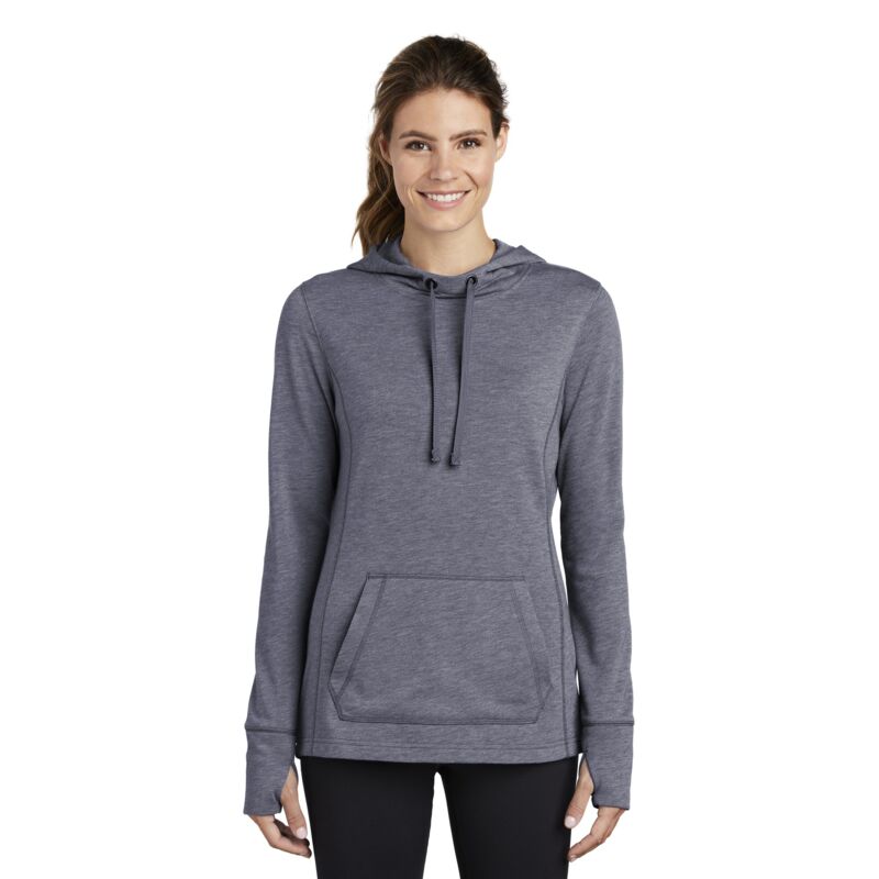 Women's PosiCharge ® Tri Blend Wicking Fleece Hooded Pullover Thumbnail