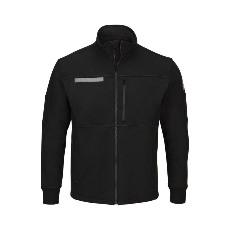 Men's Zip Front Fleece Jacket-Cotton /Spandex Blend Thumbnail