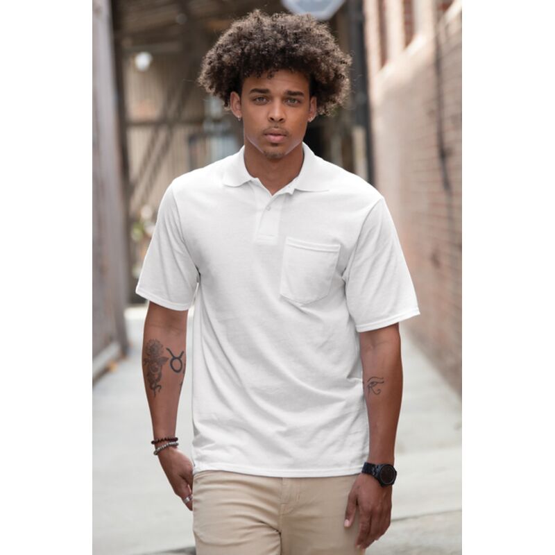 SpotShield ™ 5.6 Ounce Jersey Knit Sport Shirt with Pocket Thumbnail