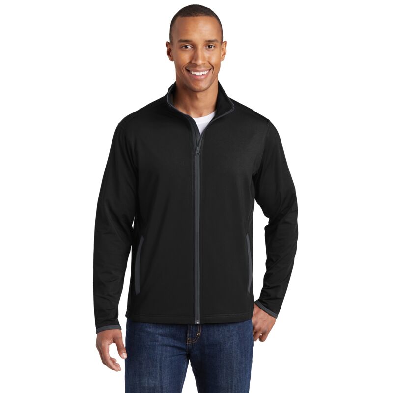 Sport Wick ® Stretch Contrast Full Zip Jacket Thumbnail