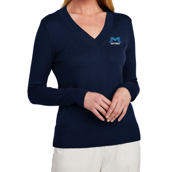 Brooks Brothers® Women’s Cotton Stretch V-Neck Sweater Thumbnail