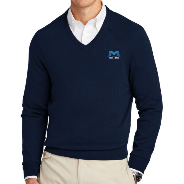 Brooks Brothers® Cotton Stretch V-Neck Sweater Thumbnail